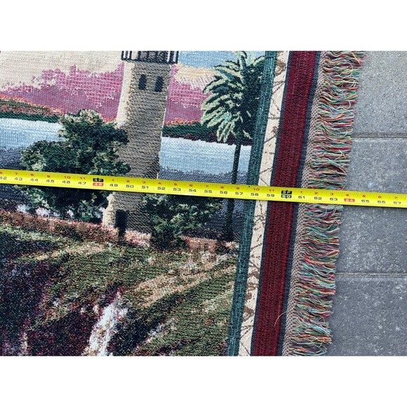 Goodwin Weavers Oregon Lighthouse Tapestry 64x45 Blanket House Cottage Florance - Picture 5 of 16